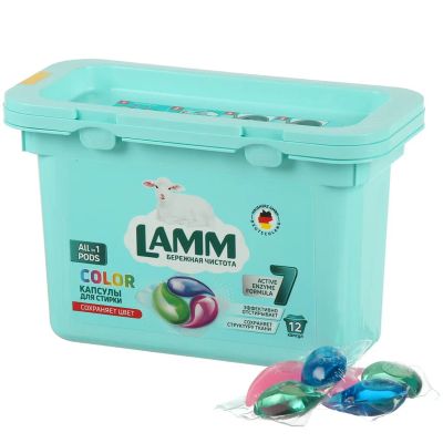 Лот: 25319293. Фото: 1. Капсулы для стирки Lamm, Color... Бытовая химия
