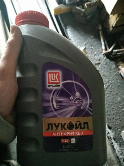 Лот: 11350007. Фото: 1. Антифриз Лукойл Красный G12, 1л. Масла, жидкости