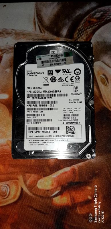 Лот: 17258458. Фото: 1. hdd. Жёсткие диски (HDD)