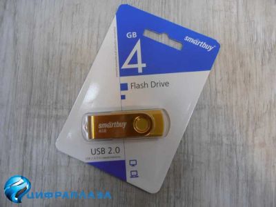 Лот: 20851696. Фото: 1. 4GB накопитель Smartbuy Twist... USB-флеш карты