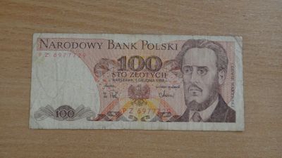 Лот: 17499710. Фото: 1. Польша 100 злотых 1988. Европа