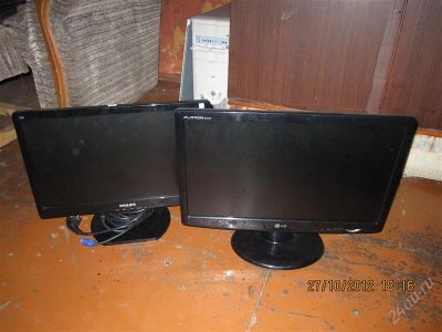 Лот: 2215870. Фото: 1. Продам 2 Жк монитора LG 20 Дюймов... ЖК-мониторы
