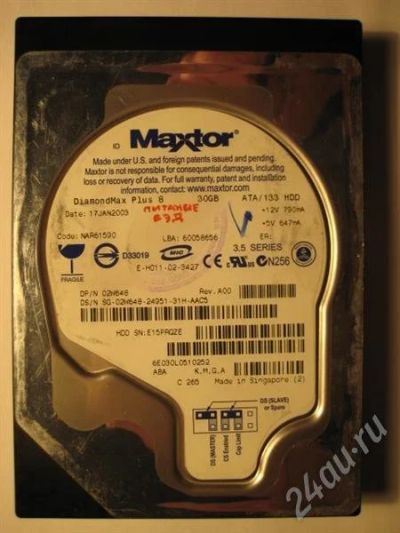 Лот: 278434. Фото: 1. Maxtor DiamondMax Plus 8 (30 Gb... Жёсткие диски (HDD)
