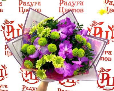 Лот: 13426421. Фото: 1. Лот № 58 Букет с орхидеей "Ванда... Свежие цветы