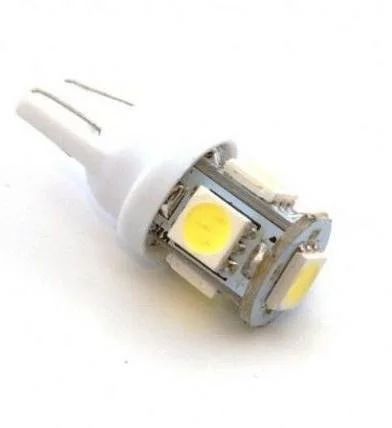Лот: 16530438. Фото: 1. Лампа 12В Т10 5C SMD 5050 диодов... Электроприборы для автомобиля