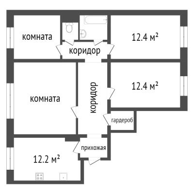 Лот: 25297151. Фото: 1. 4-комн. квартира , Красноярск... Квартиры, студии
