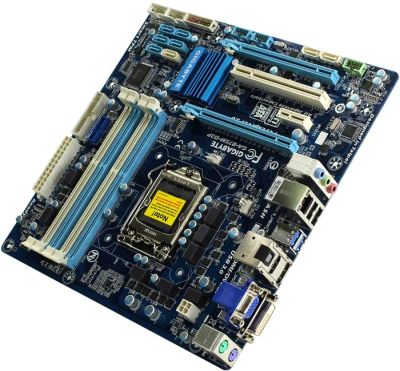 Лот: 6433677. Фото: 1. Gigabyte GA-B75M-D3P rev1.0 (OEM... Материнские платы