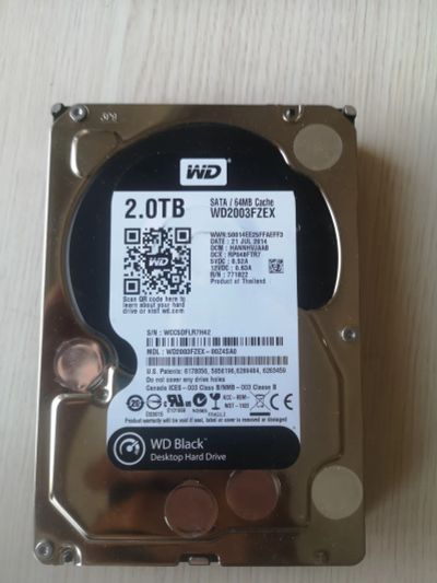 Лот: 22562714. Фото: 1. HDD SATA3 WD 2Tb, WDC WD2003FZEX... Жёсткие диски (HDD)