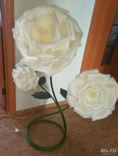 Лот: 13847214. Фото: 1. Торшер Роза из изолона ( ручная... Другое (ручная работа)