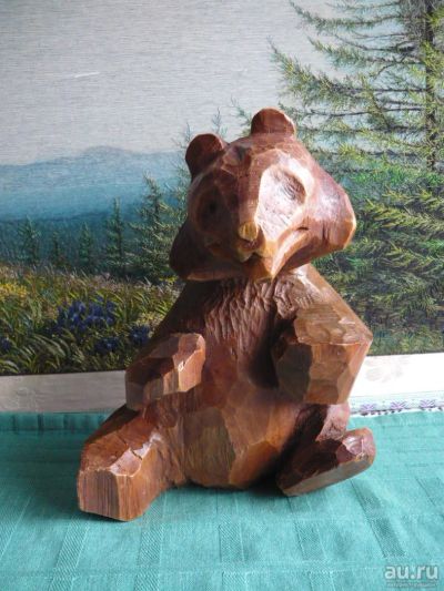 Лот: 15161433. Фото: 1. Статуэтка Медведь косолапый, резьба... Предметы интерьера и быта