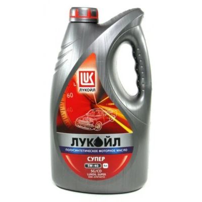 Лот: 9077724. Фото: 1. Лукойл Супер 5W-40 SG/CD п/с 4L. Масла, жидкости