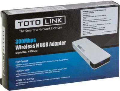 Лот: 9879553. Фото: 1. Toto Link usb адаптер Wi fi n300... WiFi, Bluetooth адаптеры