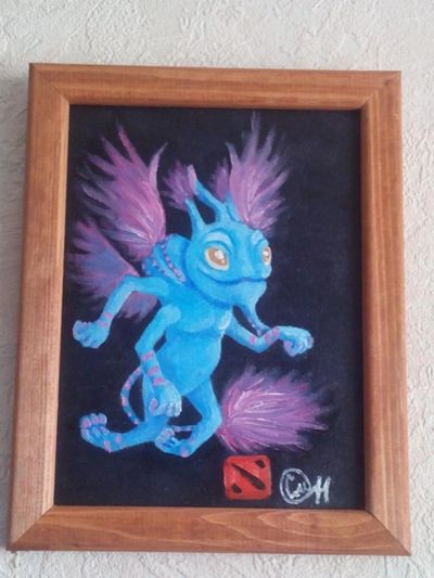 Лот: 3846501. Фото: 1. Картина маслом Dota 2 Puck. Картины, рисунки