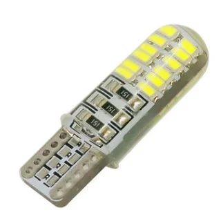 Лот: 18828625. Фото: 1. Лампа 12В Т10 Силикон 24SMD -... Оптика и освещение