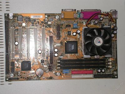 Лот: 115322. Фото: 1. MB Gigabyte GA-6VTXE + Celeron... Материнские платы