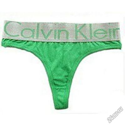 Лот: 6529615. Фото: 1. Трусы стринги Calvin Klein Зеленые. Нижнее бельё