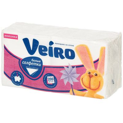 Лот: 24081123. Фото: 1. Салфетки бумажные Veiro, 200 шт... Средства личной гигиены 