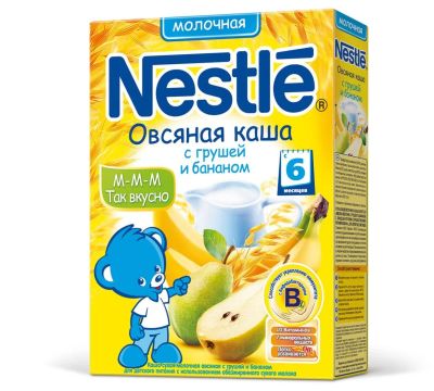 Лот: 7151237. Фото: 1. молочная овсяная каша с грушей... Детское питание