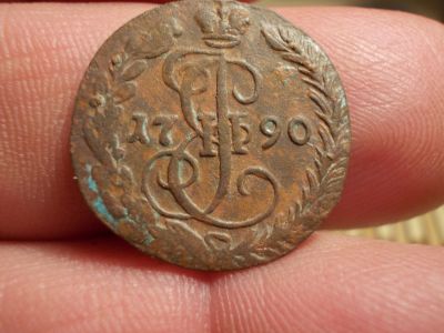 Лот: 15655990. Фото: 1. Крутая редкая Денга 1790 года... Россия до 1917 года