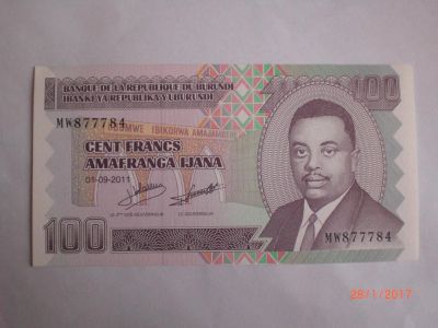 Лот: 10953021. Фото: 1. Бурунди. 100 франков 2011. Пресс... Африка