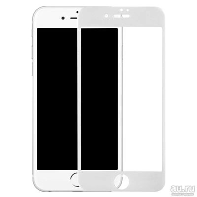 Лот: 9265466. Фото: 1. Защитное стекло 3D iPhone 6 белое. Защитные стёкла, защитные плёнки