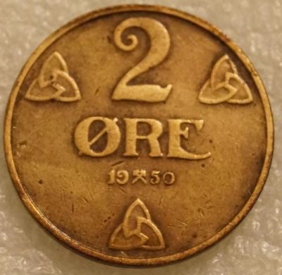 Лот: 7946247. Фото: 1. 2 оре 1950 Норвегия. Европа
