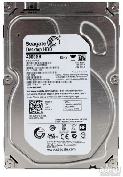 Лот: 8304615. Фото: 1. Жесткий диск 4Tb Seagate Desktop... Жёсткие диски