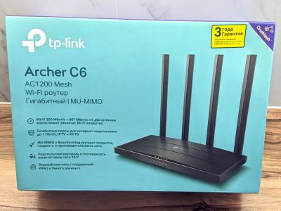 Лот: 25511794. Фото: 1. Роутер TP-Link Archer C6 v3.2. Маршрутизаторы (роутеры)
