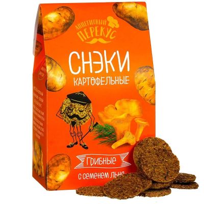 Лот: 12963504. Фото: 1. Снэки картофельные с семенем льна... Диетическое питание