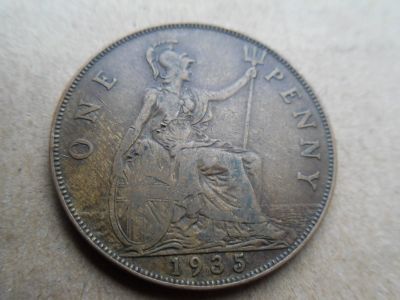 Лот: 16254359. Фото: 1. 1 пенни 1935. Великобритания. Великобритания и острова