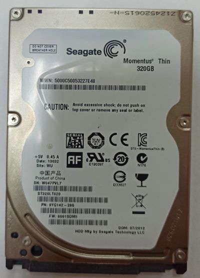 Лот: 18080851. Фото: 1. Жесткий диск Seagate ST320LT020... Жёсткие диски (HDD)