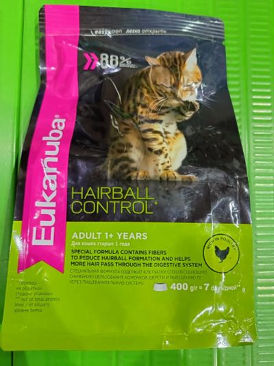 Лот: 24688678. Фото: 1. Корм Eukanuba для кошек 400гр. Корма