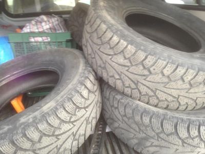 Лот: 5684863. Фото: 1. Изношенная резина Hankook i*pike... Шины
