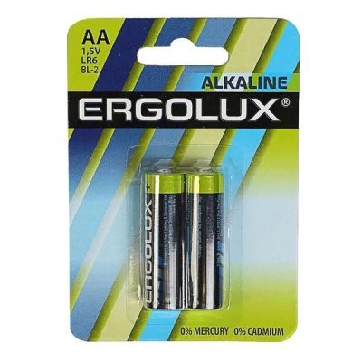 Лот: 24572745. Фото: 1. Батарейки Ergolux Alkaline LR6... Батарейки, аккумуляторы, элементы питания