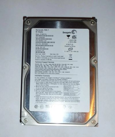 Лот: 4770828. Фото: 1. HDD Seagate 80Gb. Жёсткие диски (HDD)