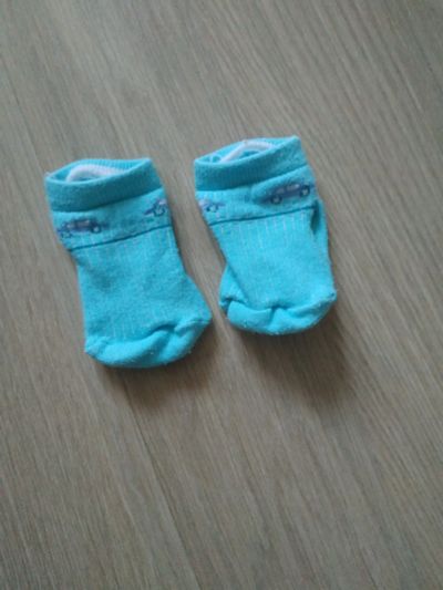 Лот: 15846391. Фото: 1. Носки детские голубые 7 см. Чулочно-носочные изделия