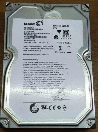 Лот: 12340059. Фото: 1. Жесткий диск Seagete 1000 Гб... Жёсткие диски (HDD)