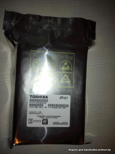 Лот: 11080263. Фото: 1. Жесткий диск HDD 1Гб Toshiba DT01ACA100... Жёсткие диски