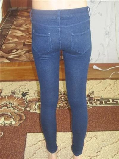 Лот: 1213585. Фото: 1. Леггинсы/штаны/имитация джинсовой... Брюки, шорты