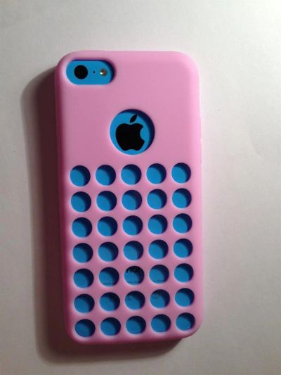 Лот: 3540757. Фото: 1. Бампер розовый iphone 5C Качественный. Чехлы, бамперы
