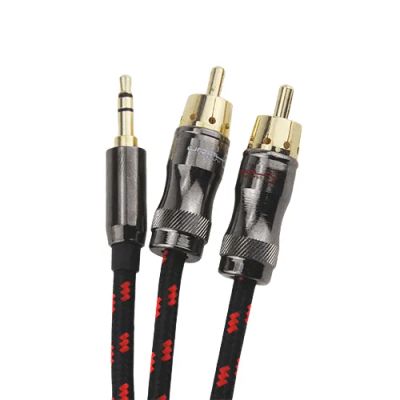 Лот: 25010334. Фото: 1. Кабель_аудио 3.5дж-2RCA - _1.5м... Шлейфы, кабели, переходники
