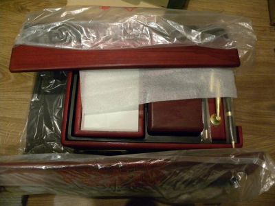 Лот: 6481305. Фото: 1. Настольный набор из дерева, 9... Подарки на Новый год