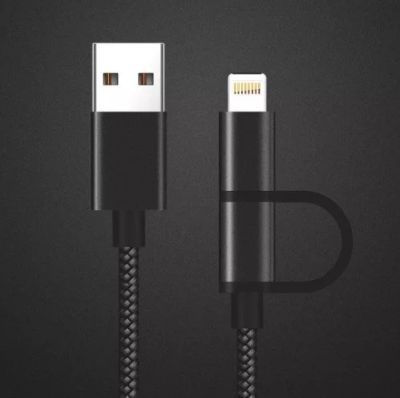 Лот: 14598373. Фото: 1. Кабель Xiaomi 2 in 1 Cable Micro-USB... Дата-кабели, переходники