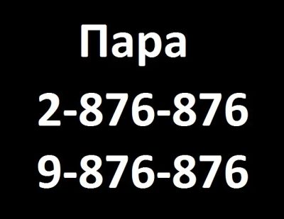 Лот: 6448905. Фото: 1. пара 2-876-876 и 9-876-876. Телефонные номера, SIM-карты