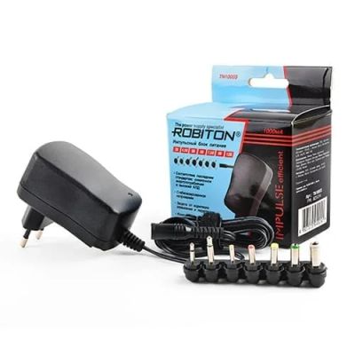 Лот: 21516042. Фото: 1. БПС унив. 1А/3-12v Robiton TN1000s... Зарядные устройства, блоки питания для бытовой техники
