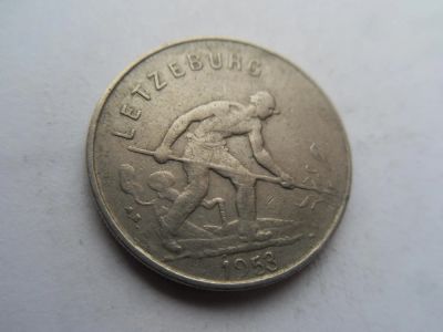 Лот: 8943063. Фото: 1. Люксембург 1 франк 1953. Европа