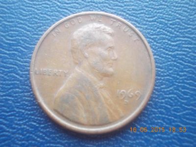 Лот: 5687973. Фото: 1. Америка (США) 1 цент 1969 год... Америка