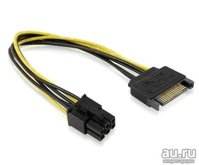 Лот: 11891379. Фото: 1. Кабель SATA - 6pin pci-e. Шлейфы, кабели, переходники