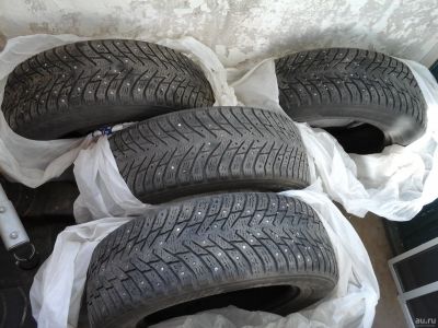 Лот: 14648441. Фото: 1. 4 зимние шипованные шины Nokian... Шины