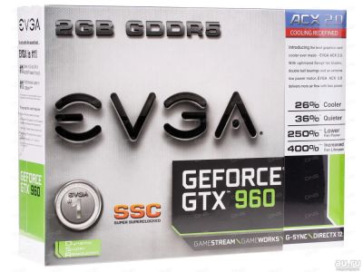 Лот: 9769788. Фото: 1. Видеокарта EVGA GeForce GTX 960... Видеокарты